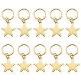 Gold Star Hair Rings